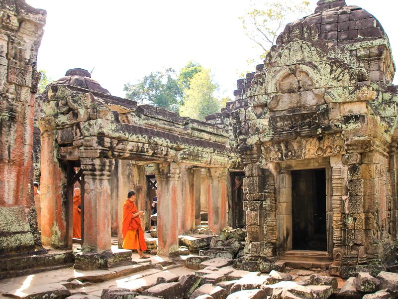 Ancient city ruins in the jungle